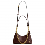 Coach Juliet 25 Metalinis logotipas Nuimamas peties dirželis Odinė pirkinių rankinė Didelė moteri&scaron;ka rankinė Klevas CAD75-B4MPL Basic Set (Bag+Dust Bag)