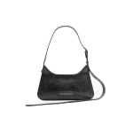 Acne Studios Platt Serija Reguliuojama Rankena Logotipo Pleistras Užtrauktukas Skilusi Oda Parduotuvės Rankinė Peties Rankinė Moteri&scaron;kos rankinės Juoda A10351-900 Basic Set (Bag+Dust Bag)