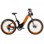 Elektrinis dviratis Cyrusher Trax 750W variklis 26 storos padangos pilna pakaba suaugusiųjų E-bike 52V 20AH hidraulinis diskinis stabdys Maksimali apkrova 150 kg No Accelerator-25Km/h oranžinė