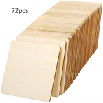 72 vnt. 7,5x7,5 cm Nebaigtos kvadratinės medienos skiltelės Tu&scaron;ti amatai, 3 x 3 coliai, skirti padėkliukams Tapybai ra&scaron;yti nuotraukų rekvizitai ir dekoracijos