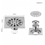 &bdquo;Euro Square&ldquo; grindų trapai, antikvariniai žalvariniai du&scaron;o furnitūra, vonios kambario aksesuarai, grindų trapo dezodorantas, grindų trapo sietelio dangtis