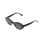 Chanel logotipas, katės akių formos akiniai nuo saulės, unisex akiniai nuo saulės, juodi CH5416-1712-S6 Basic Packaging-Eyeglass Case+Box,57,Black