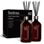 Hetras Premium Didelės talpos difuzorius Vie&scaron;bučio medinis 500ml x 2 vnt.
