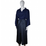 Himura Kenshin Cosplay Kimono Klasikinės Raudonos Ir Mėlynos Spalvos Patogus Medvilnės Mi&scaron;inys S mėlyna
