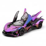 1:24 Apollo Project Evo Galvanizuotas Sportinio Automobilio Lydinio Modelis Metalinis Liejamas Garsas Ir &Scaron;viesa Traukiamas Atgal Vaikų Žaislinis Automobilis &Scaron;ventė gray
