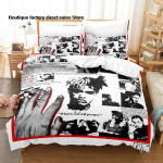 Dydžiai Gerbėjų Miegamojo Viengulis Pilnas Karalienės Karaliaus Dydis XXXTentacion Patalynės Komplektas 3 Vnt. Reperio Koliažas Spausdinimas Antklodės Užvalkalas Visi 135cmx200cm black