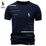 Polo Ralph Lauren Vasaros Naujas Medvilninis Unisex Siuvinėjimo Trumpomis Rankovėmis Vilnonis Mar&scaron;kinėliai Unisex Laisvalaikio Apvalia Kaklo Megztas Mar&scaron;kinėlis L black