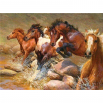 5D Deimantinis tapymas Arklio pilnas apvalus gręžimas Siuvinėjimas kryželiu 20X30CM