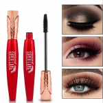 4D Mascara Waterproof Long Eyelashes Extension Silk Fiber Eyelash Black Mascara juoda