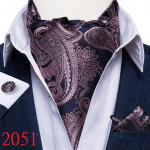 Vyri&scaron;kas &bdquo;Ascot&ldquo; &scaron;ilko vestuvių vakarėlis &bdquo;Ascot Scrunch&ldquo; savaranki&scaron;ko stiliaus kaklarai&scaron;tis prabangus formalus &bdquo;Cravat&ldquo; kaklarai&scaron;tis, skirtas dovanai 2051