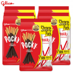 Glico Pocky &scaron;eimyninis paketas, &scaron;okolado skonio, &scaron;okoladu aplieti sausainiai, 154 g x 5 vnt. - tailandieti&scaron;kas užkandis 154 g x 5 pcs