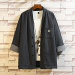 Japoni&scaron;ko stiliaus kimono haori samurajų chalatai suknele Kinieti&scaron;ka Hanfu megztinė Striukės mada Retro Qipao vir&scaron;utiniai džinsiniai paltai Laisva palaidinė