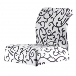 Universalūs Stretch valgomojo kėdžių užvalkalai Slipcovers Nuimami kėdžių apsauginiai užvalkalai vestuvėms 45-55CM juoda