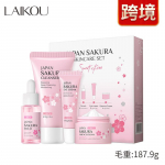 LAIKOU Sakura Skin Care Set 4 pcs Cleanser, Serum, Cream, Eye Cream 4pcs