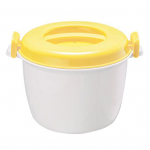 Ryžių garinimo puodas, gera izoliacija, didelės talpos ergonomi&scaron;ka rankena, sagties dizaino daugiafunkcinė mikrobangų ryžių viryklė L geltona