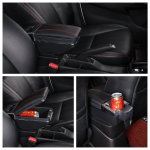 Skirta Renault Clio 4 porankiui, skirta Renault Captur Clio 3 automobilio porankių dėžutei, priedams, puodelių laikikliui. Peleninė, pasukama raudona/juoda