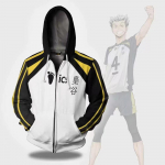 Vyri&scaron;ka &bdquo;Haikyuu&ldquo; striukė Karasuno vidurinės mokyklos tinklinio klubo &bdquo;Hinata Shyouyou&ldquo; džemperis su gobtuvu, rudens beisbolo uniforma su užtrauktuku L