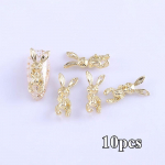 Skull Bunny Rabbit Nail Art Decor Resin Manikiūro Įrankiai DIY Dekoravimas Matinis Mielas