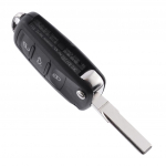 3 mygtukais sulankstomas nuotolinio valdymo pulto dėklas, skirtas VW Tiguan Golf Sagitar Polo MK6 Passat 3 Button juoda