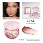 Lakerain Baked Powder Foundation Blizganti atkuriamoji pudra fiksuoto makiažo taisymas Trimming 1