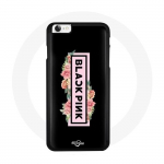 Coque pour Iphone 4 Blackpink Groupe de K-pop Logo Noir Rose Fond Noir