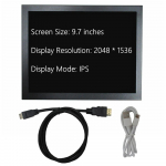 9,7 colio 2048*1536 IPS ne&scaron;iojamas LCD ekranas, skirtas Raspberry Pi 1 2 3 4 Banana/Orange Pi kompiuterio antriniam ekranui