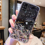 Telefono dėklas Samsung Galaxy A51 A 51 A515F A515 A516 Dėklas Blizgantis Mink&scaron;tas Galinis Dangtelis Samsung A71 A 71 A716 A716F 5G A71 5G A716 A7156 juoda