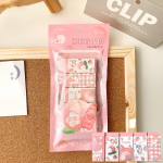 5 vnt./rinkinys Mielas trintukas Kawaii animacinių filmukų zuikis persikų trintukas Puikus ra&scaron;tinės reikmenų įrankis Pie&scaron;tukų trintukas mokykliniai reikmenys