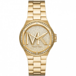 Michael Kors MK7229 Lennox trijų rodyklių auksu dengtas nerūdijančio plieno moteri&scaron;kas laikrodis auksas