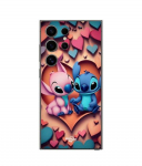 Coque - Maniacase - Samsung Galaxy S25 Ultra - Silicone - Souple - Stitch Angel coeur color&eacute; juoda