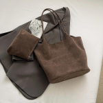 Retro PU odiniai pečių krep&scaron;iai moterims, 2024 m. žiemos Y2K korėjiečių mados tendencija, moteri&scaron;kas krep&scaron;ys, didelės moteri&scaron;kos rankinės