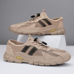 Summer Men's Sneakers Breathable Casual Shoes Men Comfortable Loafers Mesh Shoes Outdoor Walking Sneakers 39 pilka