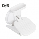 Reguliuojamo auk&scaron;čio vonios pedalas, be gręžimo, su siurbtukais, neslystantis, plati pedalo erdvė, taupantis vietą du&scaron;o kojų atramas balta