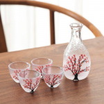 Japoni&scaron;ko stiliaus Sakura vyno taurės Vyno dekanteris Rankų darbo kokteiliai Sake taurės Retro maži arbatos puodeliai skaidrus vandens puodelis 50 ml 201-300ml
