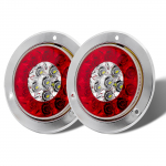 Ygmylandbb LED sunkvežimio galinis žibintas priekabos galinis žibintas 24V (Stabdys, Mažas ir Atgal Plated ring raudona