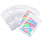 50 vnt. Stori Kvapo Nepraleidžiantys Mylar Mai&scaron;eliai Lazerio Spalvos Plastikiniai Sandariai Užsegami Kvapo Nepraleidžiantys Mai&scaron;eliai Holografinis Mai&scaron;elis su Skaidriu Langeliu 6x10cm