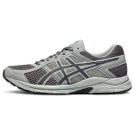 Asics Gel-Contend 4 Amortizuojantis Audinys Sintetinė Oda Patvarūs Žemi Bėgimo Bateliai Vyri&scaron;ki Sportbačiai Tamsiai Pilki T8D4Q-033 44