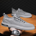 Madingi &bdquo;Canvas&ldquo; laisvalaikio batai vyrams 2024 m. Nauji patogūs vyri&scaron;ki kvėpuojantys batai Vasariniai tinkliniai &bdquo;Zapatillas Hombre Sapatos Masculino&ldquo; 39 pilka spalva