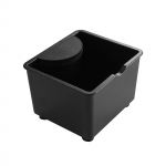 Knock Box Espresso Knock Box namų naudojimui, 1 l Espresso aparato priedas, Kavos tir&scaron;čių kibiras su nuimamu neslystančiu pagrindu, Juodas