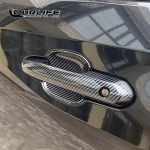 Carbon fiber Chrome Door Handle Cover Door bowl Car Accessories Stickers Trim For Toyota Highlander XU70  2022 B Silver