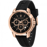 Maserati Successo Black Vyri&scaron;kas kvarcinis chronografas su datos rodikliu R8871621012 juoda