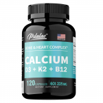 4-in-1 Kalcis - su Vitaminu D3, K2, B12 - Kaulų, Raumenų, Imuninės Sistemos Sveikatai 120