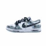 Nike Dunk natūralios odos su grafiti ra&scaron;tu Atsparūs trinčiai Neslystantys žemi krep&scaron;inio/riedlenčių batai Unisex Pilki Juodi HF5441-105(Team826-) 44