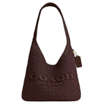 Coach Brooklyn 28 Magnetinis užsegimas Mažas ver&scaron;io odos pečių krep&scaron;ys Moteri&scaron;kas pečių krep&scaron;ys &Scaron;okoladinis CDU75-B4MPL Basic Set (Bag+Dust Bag)