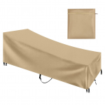 Lauko gultų užvalkalai Vandeniui atsparūs 210D tvirti Terasos rotango gulto kėdės užvalkalas Anti-UV Lauko sodo gulto užvalkalas 210x75x40x80CM chaki