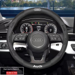 2026 Kar&scaron;tas automobilio neslystantis kvėpuojantis zom&scaron;inis vairo užvalkalas, skirtas Audi A3 A4 A5 A6 A7 A8 Q1 Q2 Q3 Q5 Q7 Q8 S3 S4 S5 S6 RS3 RS4 RS5 TT