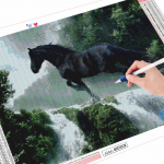 Deimantinis siuvinėjimas Arklio gręžimo rankdarbių i&scaron;pardavimas 3D deimantų tapyba krioklys Kalnų kri&scaron;tolinio dekoro paveikslėlis namams