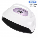 150 W SUN X8 MAX UV nagų lempa su 57 vnt LED nagų džiovintuvu, skirtu džiovinti gelio &scaron;viesos automatinio jutiklio manikiūro įrankis EU Plug
