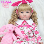 BZDOLL 60 cm mink&scaron;ti silikoniniai Reborn Baby Doll žaislai kaip tikros vinilo princesės mažylis Alive Bebe Girl Bonecas Vaikų gimtadienio dovana Girl-1