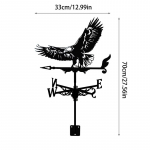 &bdquo;Weathercock Weather Vane&ldquo; metalinis juodas vėjo kryptis, atsparus oro sąlygoms, stogo sodo dekoras,